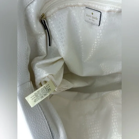 Kate Spade Hampton Road White Leather Tote Bag GUC - Picture 9 of 14